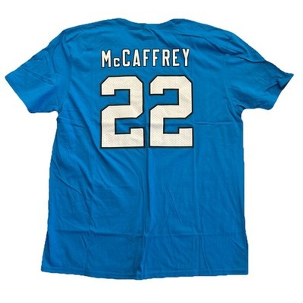 NWT Fanatics Carolina Panthers McCaffrey #22 Men’s XL Tshirt Blue NFL